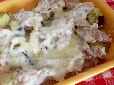 レンジで 茄子と豚肉とチーズ レシピ 作り方 By Thank You Good Bye 楽天レシピ
